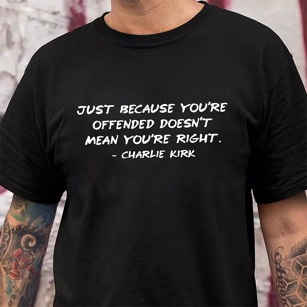 Charlie Kirk Minimalist Famous Quote, Free Speech Conservative Political Truth Dark Shirt HA75 64412
