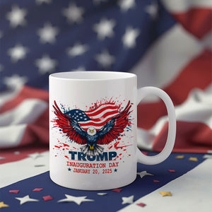 Trump MAGA Patriotic Eagle Inauguration Day White Mug LM32 65227