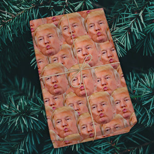 Custom Funny Trump Face Wrapping Paper HO82 65496