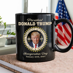 President Donald Trump Inauguration Day Black Mug HA75 64058