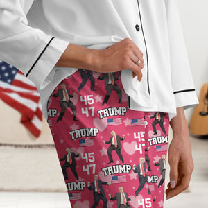 Trump 45 47 Dancing Trump Valentine's Day Gift Pajamas HA75 64252