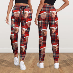 Custom Donald Trump Face With Christmas Pattern Sweatpants HA75 63884