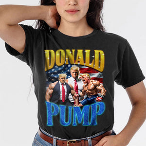 Donald Pump Signature With Retro Style Dark Shirt TA29 62468