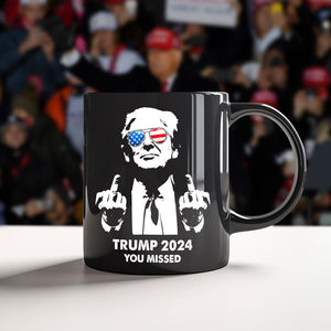 Donald Trump 2024 Middle Finger Legends Never D** Black Mug HO82 63144