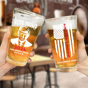 Vote Trump 2024 Save America Again Print Beer Glass HO82 62600