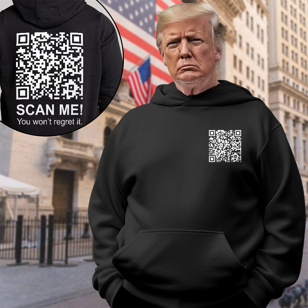 Funny QR Scan me President Trump 45 47 Dancing Front And Back Dark Shirt HA75 64186