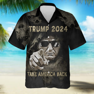 Skull Trump 2024 Take America Back Hawaii Shirt HO82 62576