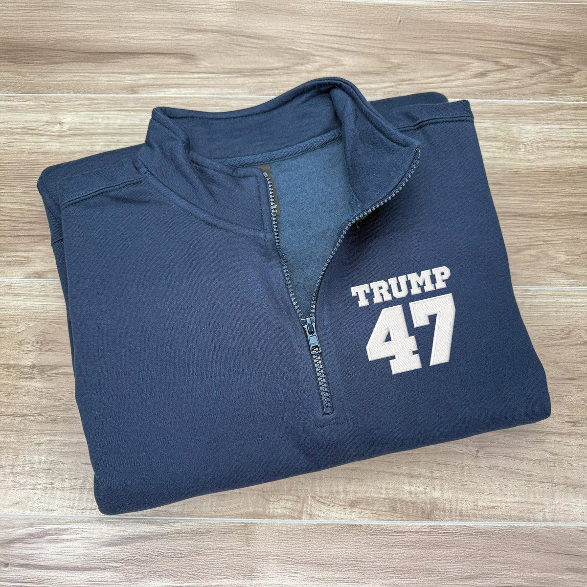 Trump 47 Embroidered Zip Sweater TH10 64625