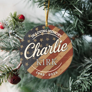 In Memory of Charlie Kirk Ceramic Ornament HO82 65990