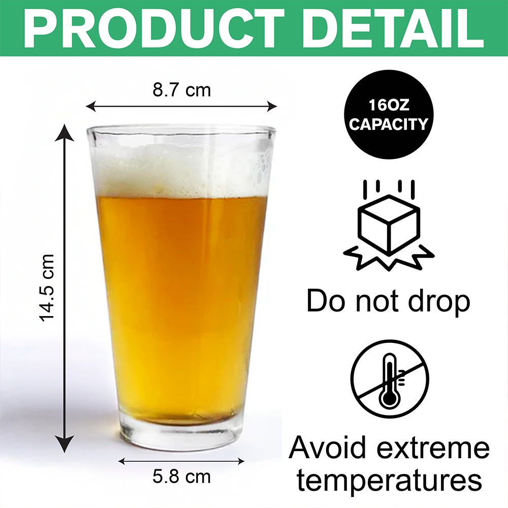 Best Dad Ever - Great Dad Funny Personalized Engraved Beer Glass Father's Day Gift HA75 64396