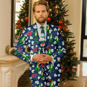 Custom Trump 45-47 Shamrock Patrick's Day Men's Suit HO82 66030