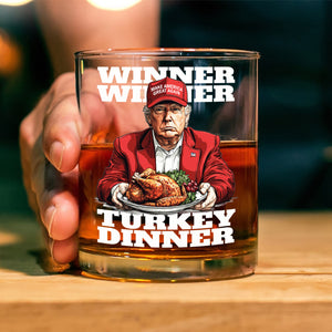 Make America Great Again with Trump Turkey Dinner Whisky Glass LM32 63901