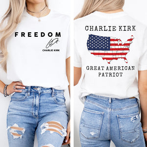 Great America Patriot Charlie Kirk Freedom Back & Front Shirt TH10 64567