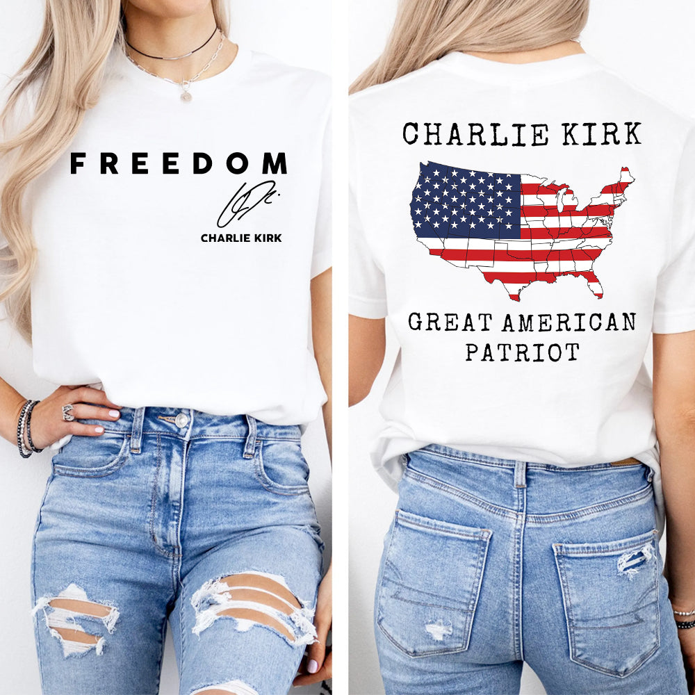 Great America Patriot Charlie Kirk Freedom Back & Front Shirt TH10 64567