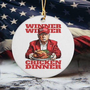 Make America Great Again with Trump Turkey Dinner Ceramic Ornament LM32 63895