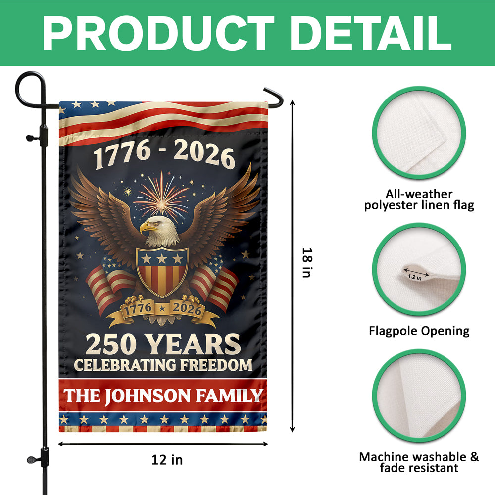 250 Years American Anniversary Flag 250th Anniversary USA Garden Flag CH07 910046