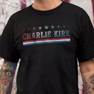 A True Patriot Charlie Kirk - Human Rights & Free Speech Back and Front Shirt LM32 65759
