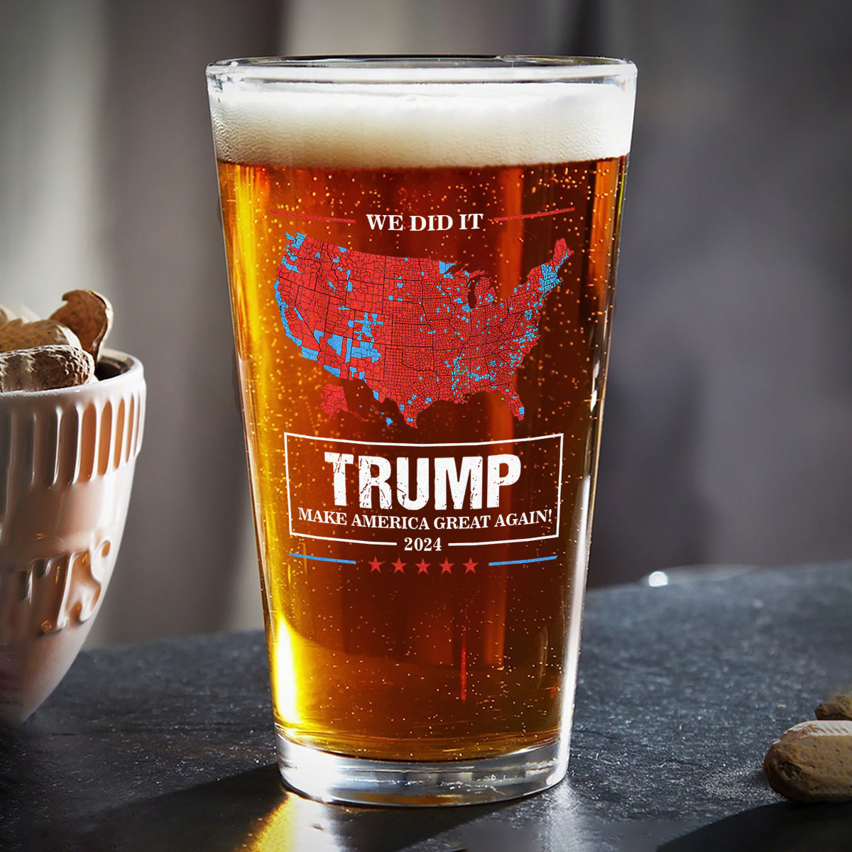 We Did It Trump Make America Great Again Beer Glass HA75 63998