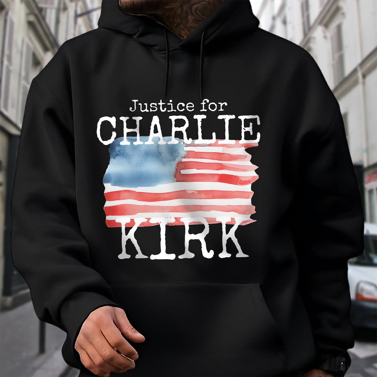 Justice For Charlie Kirk Conservative Political Dark Shirt LM32 65631