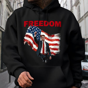Freedom Stand With Charlie Kirk Dark Shirt HA75 64572