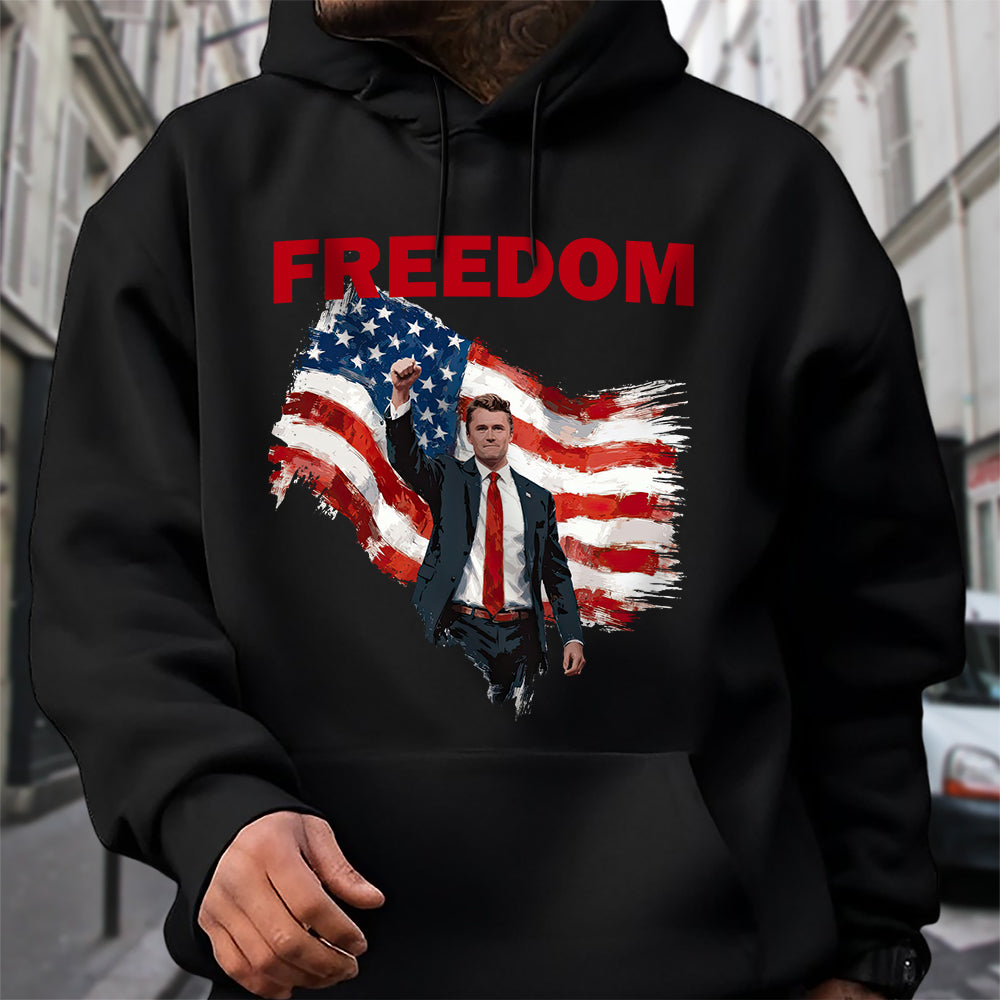 Freedom Stand With Charlie Kirk Dark Shirt HA75 64572