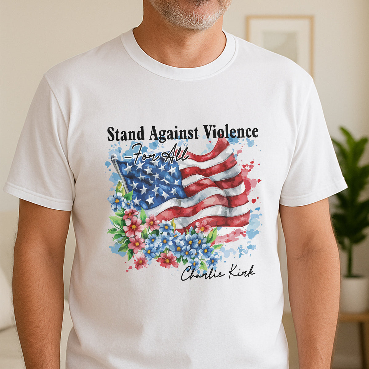 Charlie Kirk - Stand Against Violence Famous Quote Bright Shirt LM32 65519