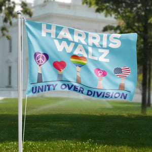 Kamala Harris - Tim Walz for president Unity Over Division Banner House Flag HO82 65026