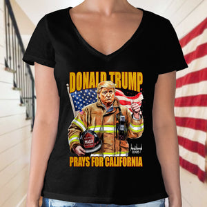 Donald Trump Prays for California Dark Shirt California Strong 2025 Shirt CH07 67280