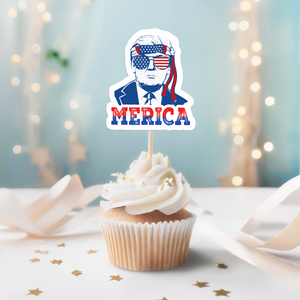 American Trump Independence Day Party Decoration Cupcake Toppers LM32 65339