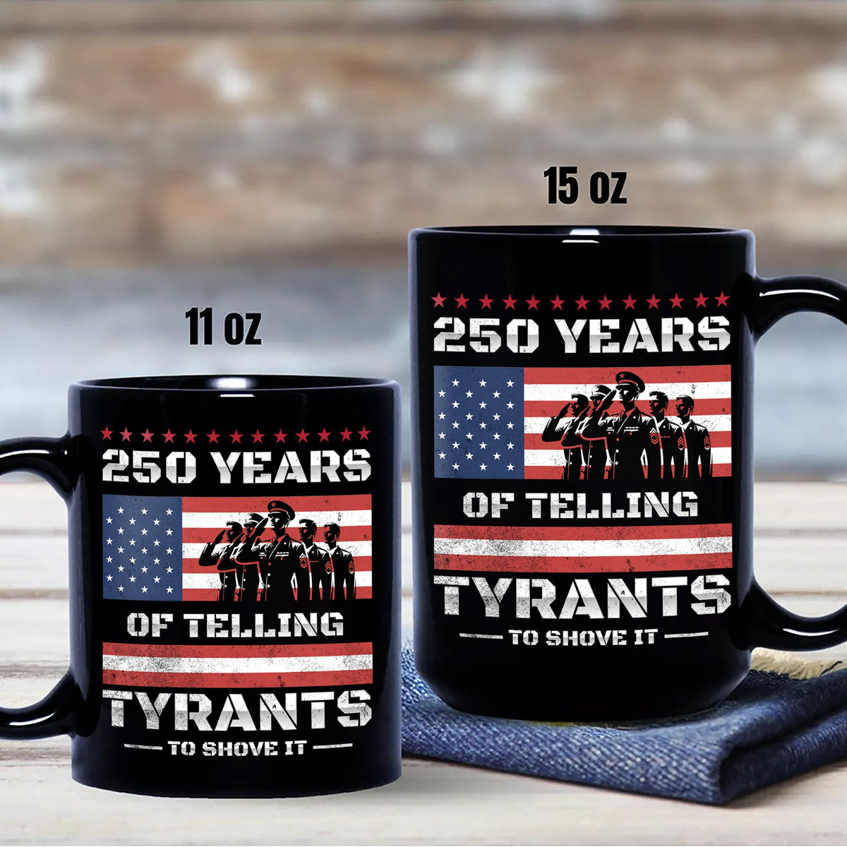 250 Years USA 250th Anniversary America Celebration Black Mug CH07 896742