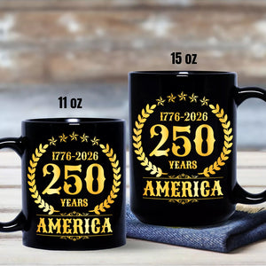 America 250 Years America 250th Anniversary Black Mug HA75 897420