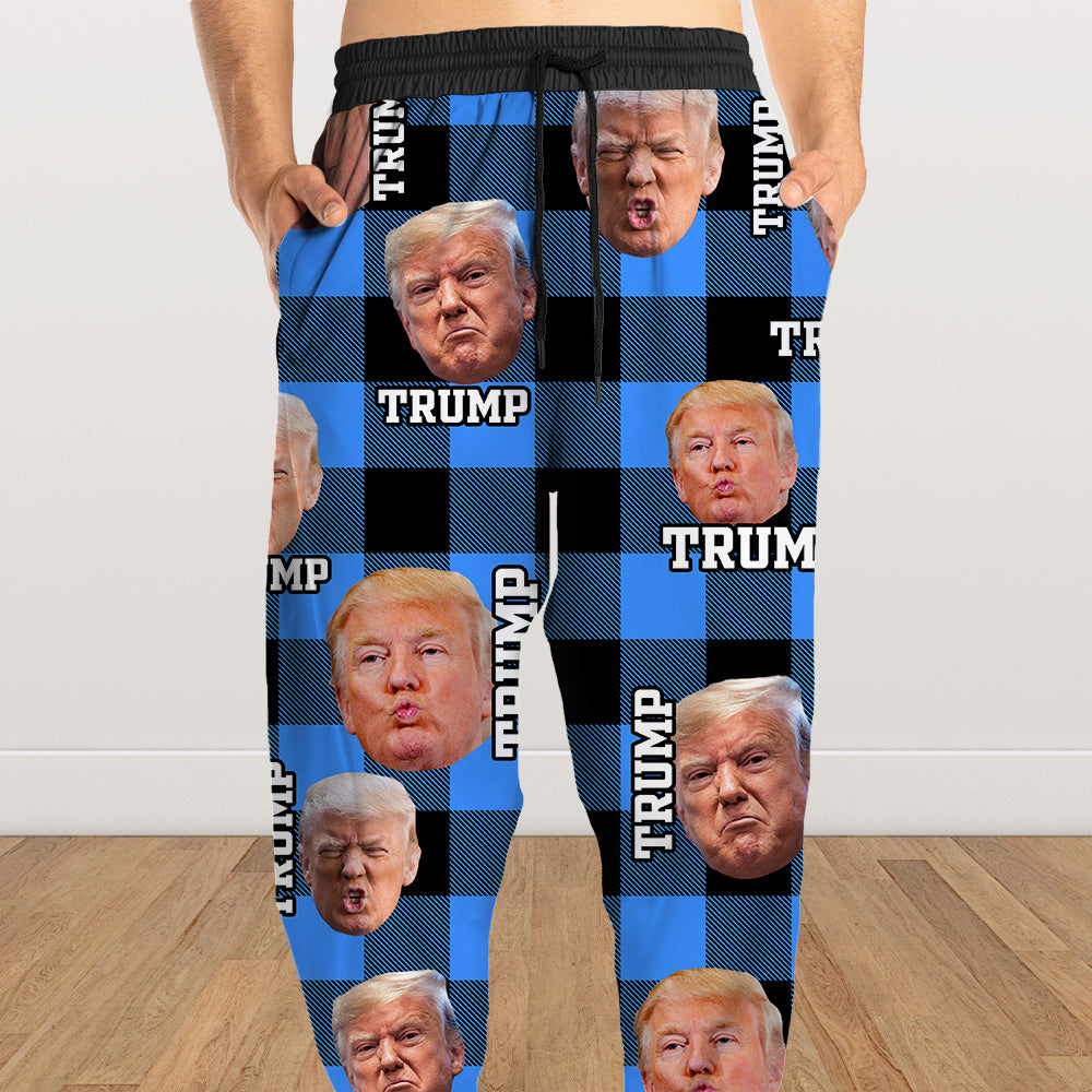 Donald Trump Face Photo For Christmas Sweatpants TH10 64095