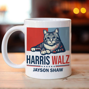 Harris Walz 2024 Cat Obviously Mug | Kamala Harris 2024 Mug HA75 63550