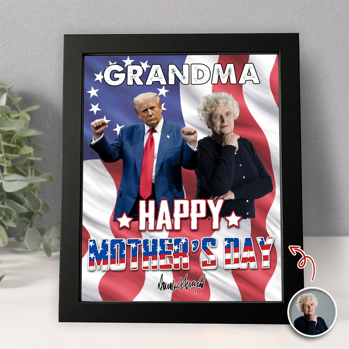 Custom Photo Trump Dad & Mom Picture Frame – Happy Mother’s Day & Father’s Day LM32 897993