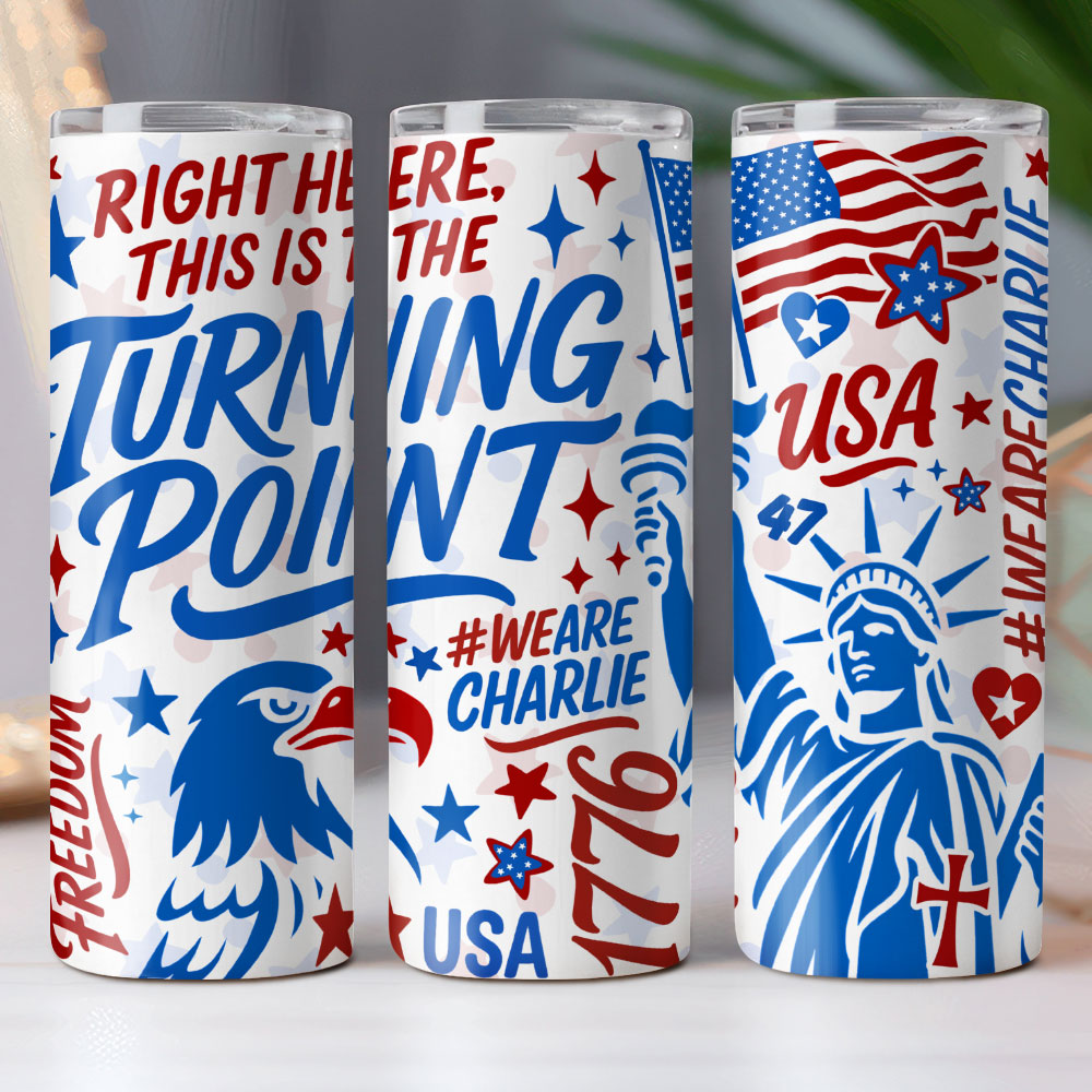 This Is Turning Point - Charlie Kirk Skinny Tumbler HO82 66010