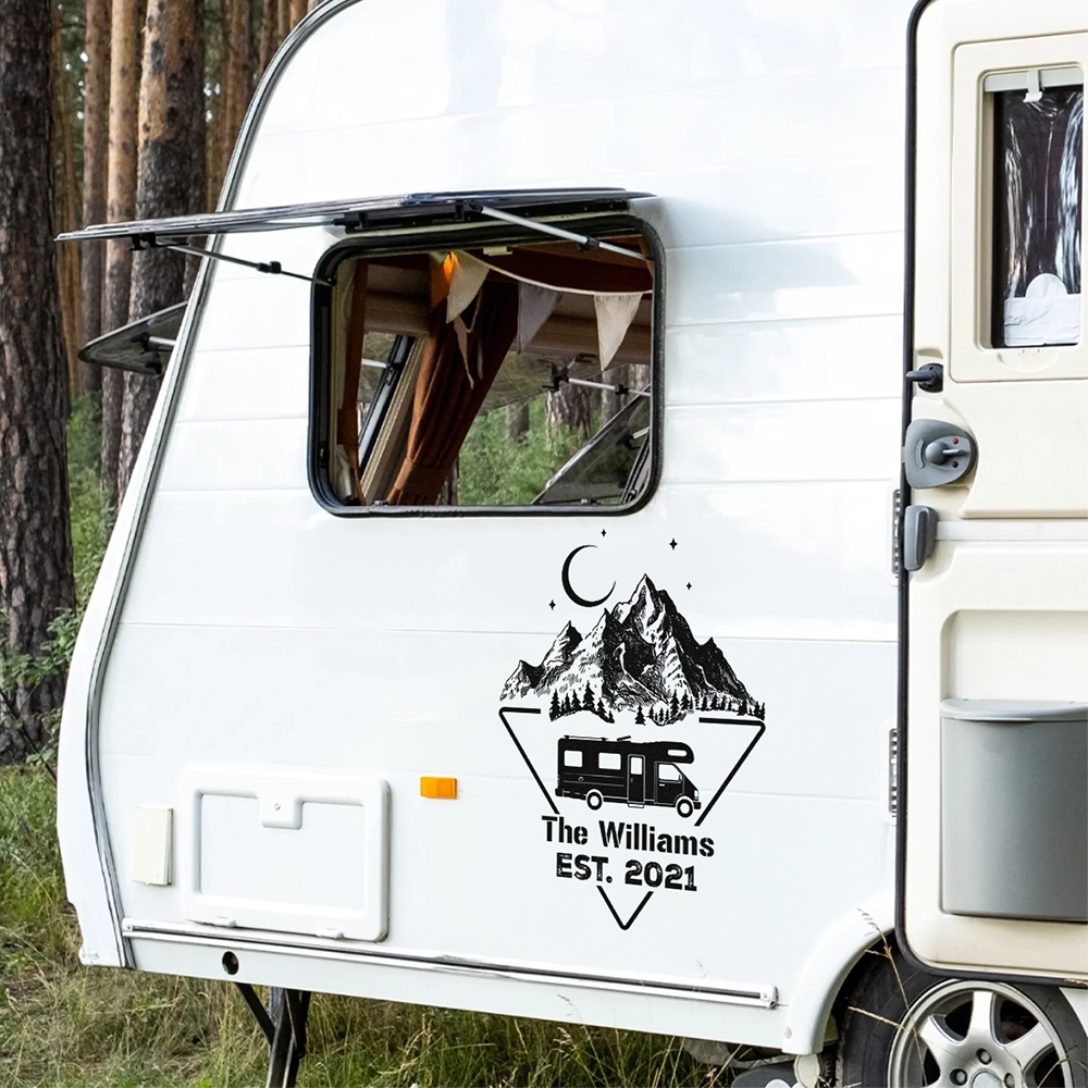 Personalized Adventure Mountain RV Decal Sticker Gift For Camping Lovers LM32 669485
