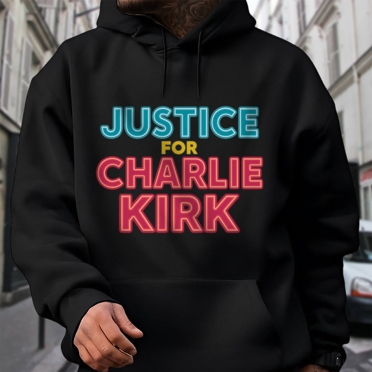 Justice For Charlie Kirk Support American Values Dark Shirt HO82 65978