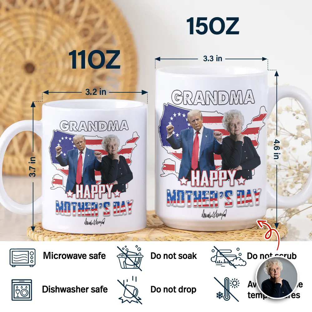 Custom Photo Trump Dad & Mom Mug – Happy Mother’s Day & Father’s Day LM32 897995