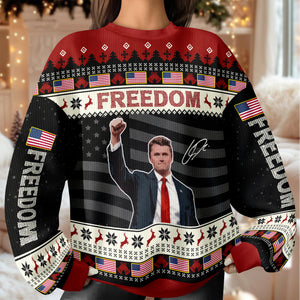 Freedom Charlie Kirk Ugly Sweater, Charlie Kirk Christmas All-Over-Printed Sweatshirt TH10 896341