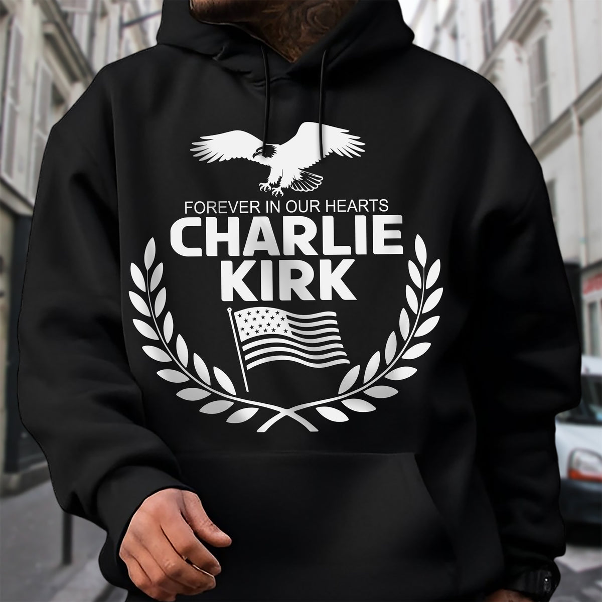 Justice for Charlie Kirk - Prayers Up for Charlie Memorial Dark Shirt LM32 65623