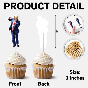 Funny Trump Dancing Independence Day Party Decoration Cupcake Toppers LM32 65337