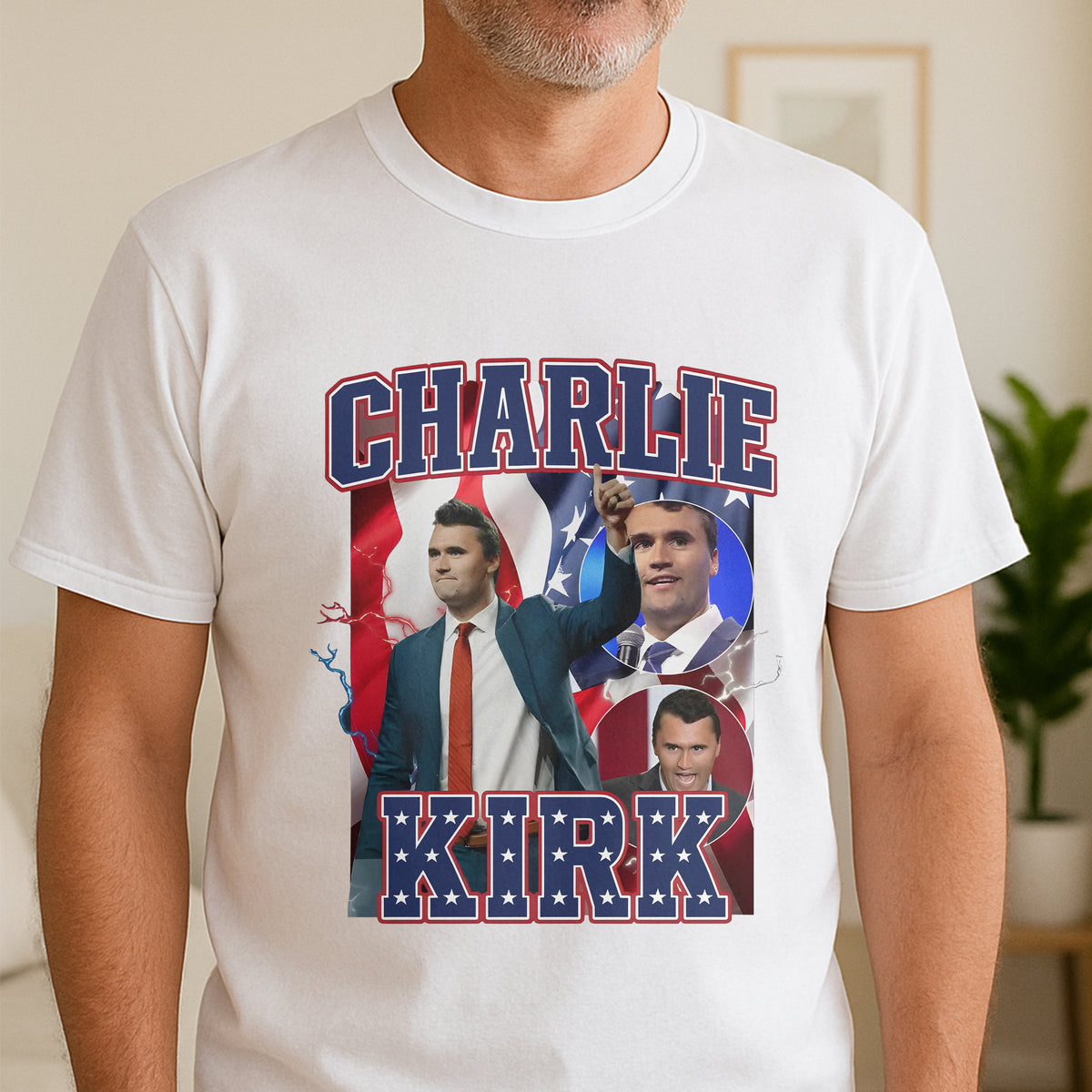 Patriotic Tribute to Charlie Kirk Memorial Bright Shirt LM32 65611