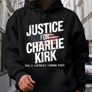 Justice For Charlie Kirk, This is America’s Turning Point Dark Shirt LM32 65595