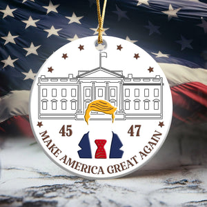 47th President Trump Make America Great Again Ceramic Ornament LM32 65039