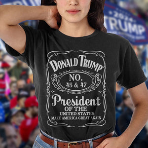 Donald J. Trump 45 & 47 President Of The United States Dark Shirt HA75 67044