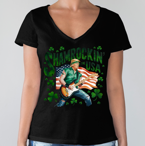 Shamrockin’ The Usa Trump ST. Patrick’s Day Dark Shirt CH07 67330