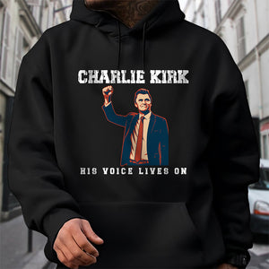 Pray For Charlie Kirk 1993 - 2025, His Voice Lives On Dark Shirt TH10 64397