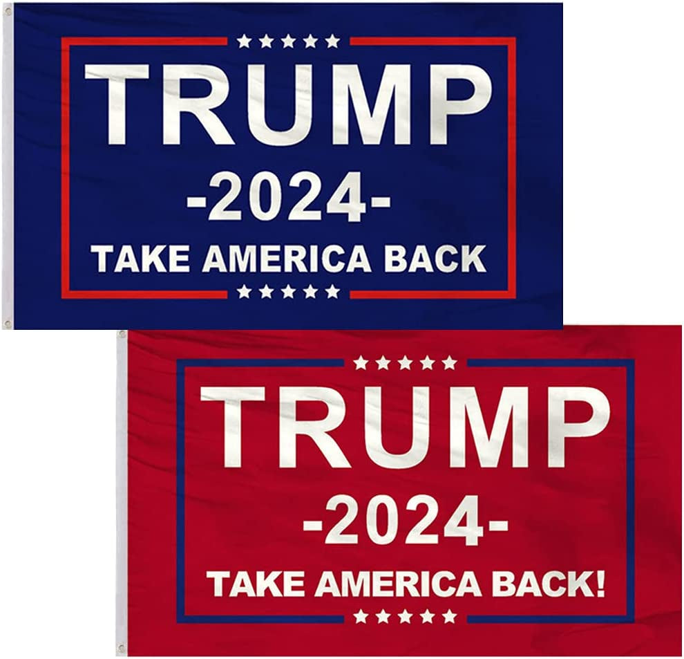 Donald Trump 2024 Flag - Take America Back Flag, 3X5Ft, 2 Packs.Perfect for Re-Elect Trump Outdoor Indoor Decor1