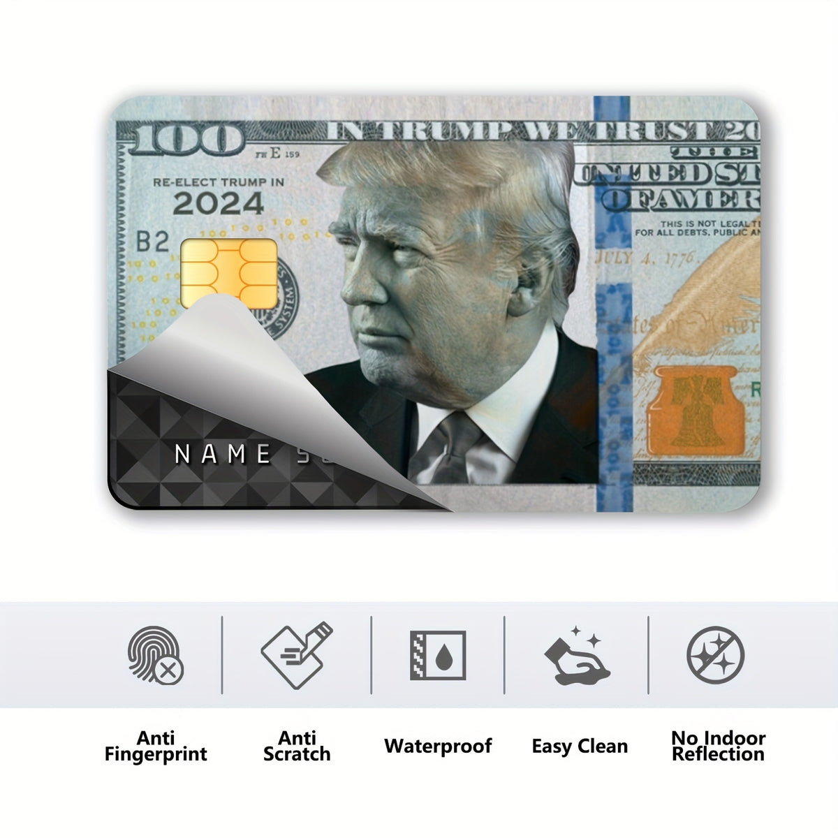 Vinyl Cute Trump Design PVC Credit Card Skins Accessories for Bank Cards HA75