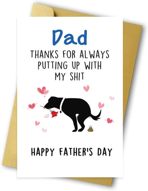 Funny Bonus Dad Card for Fathers Day,Rude Greeting Card for Dad,Step Father Gifts from Stepdaughter Stepson,Stepdad Birthday Card,Even Though I’M Not from Your Sack Card